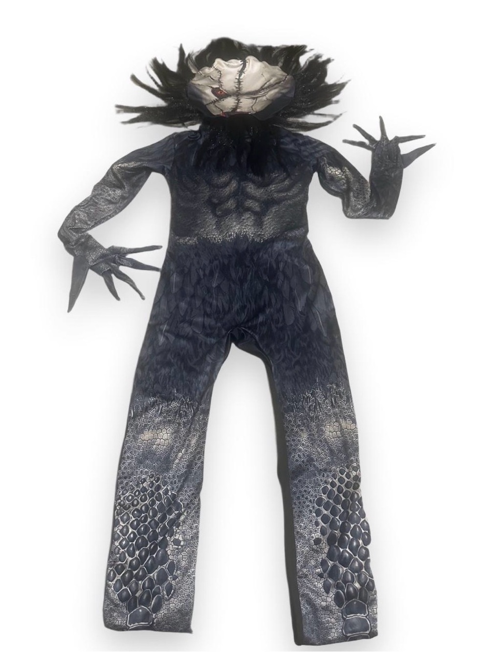 Kids Spooky Monster Black Halloween Costume Jumpsuit